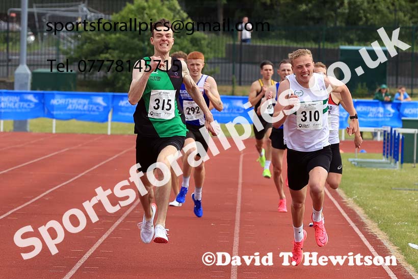 Senior Mens 800 metres, 2024 Northern Senior and Under-20s Track and Field Champs, Middlesbrough.  Photo: David T. Hewitson/Sports for All Pics